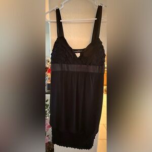 Appropriate Behavior : Junior’s Black Ruffled Slinky Dress (Large) Gently Worn